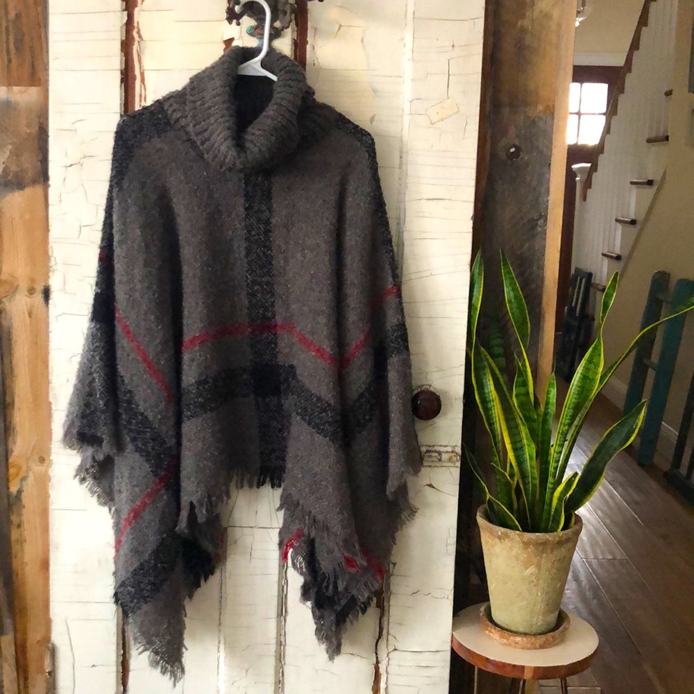 Plaid Poncho